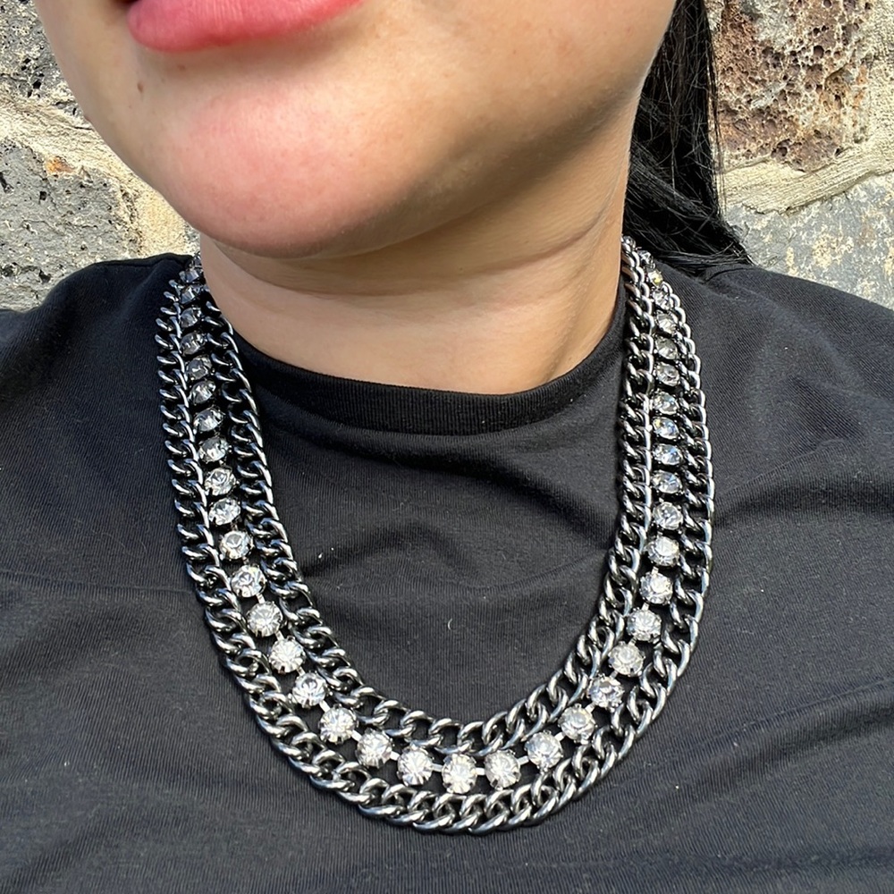 Express diamond chandelier necklace